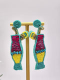 Blue Curacao Coctail Earrings