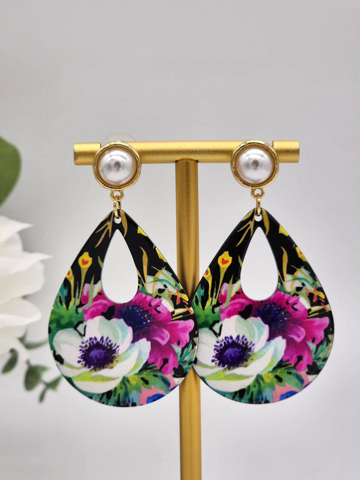 Tropical Flower Earrings