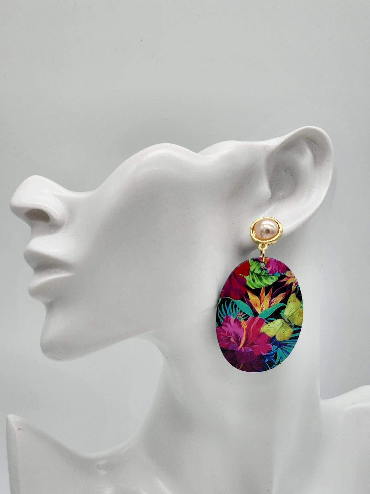 Tropical Flower Earrings