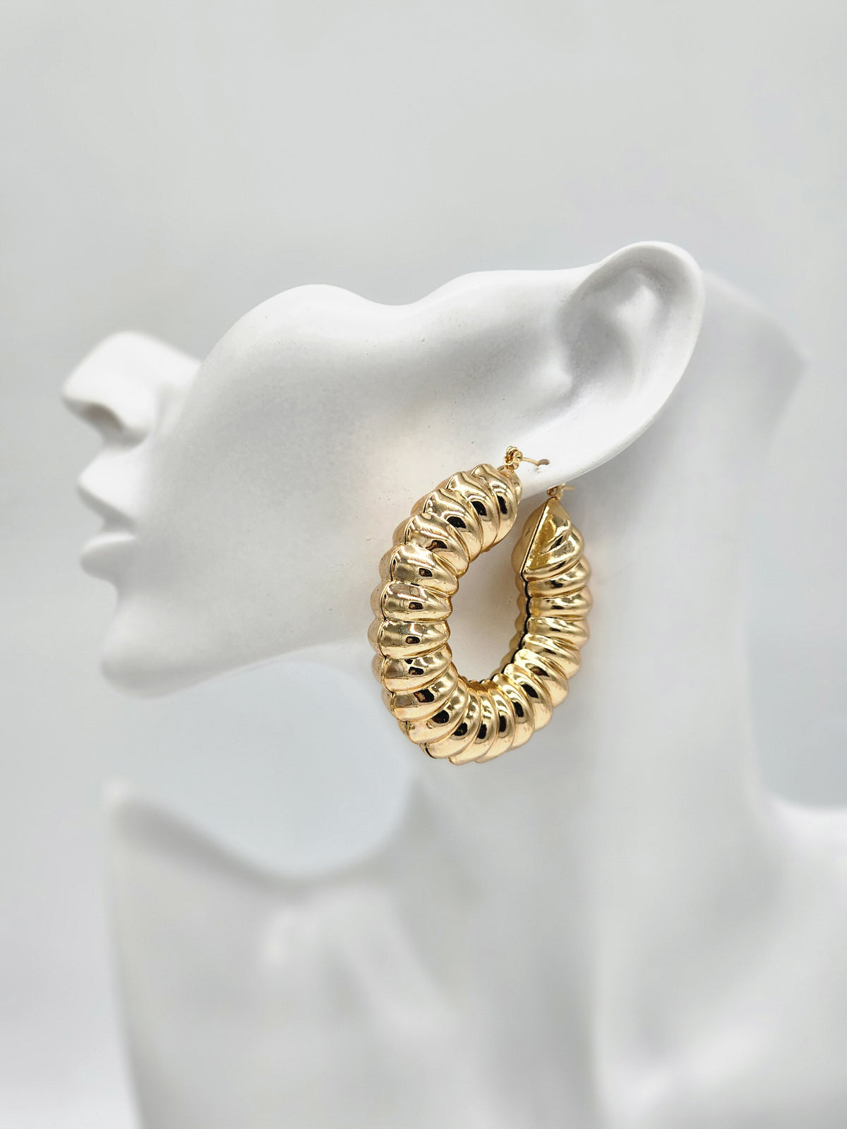 Chunky Textured Hoop Earrings