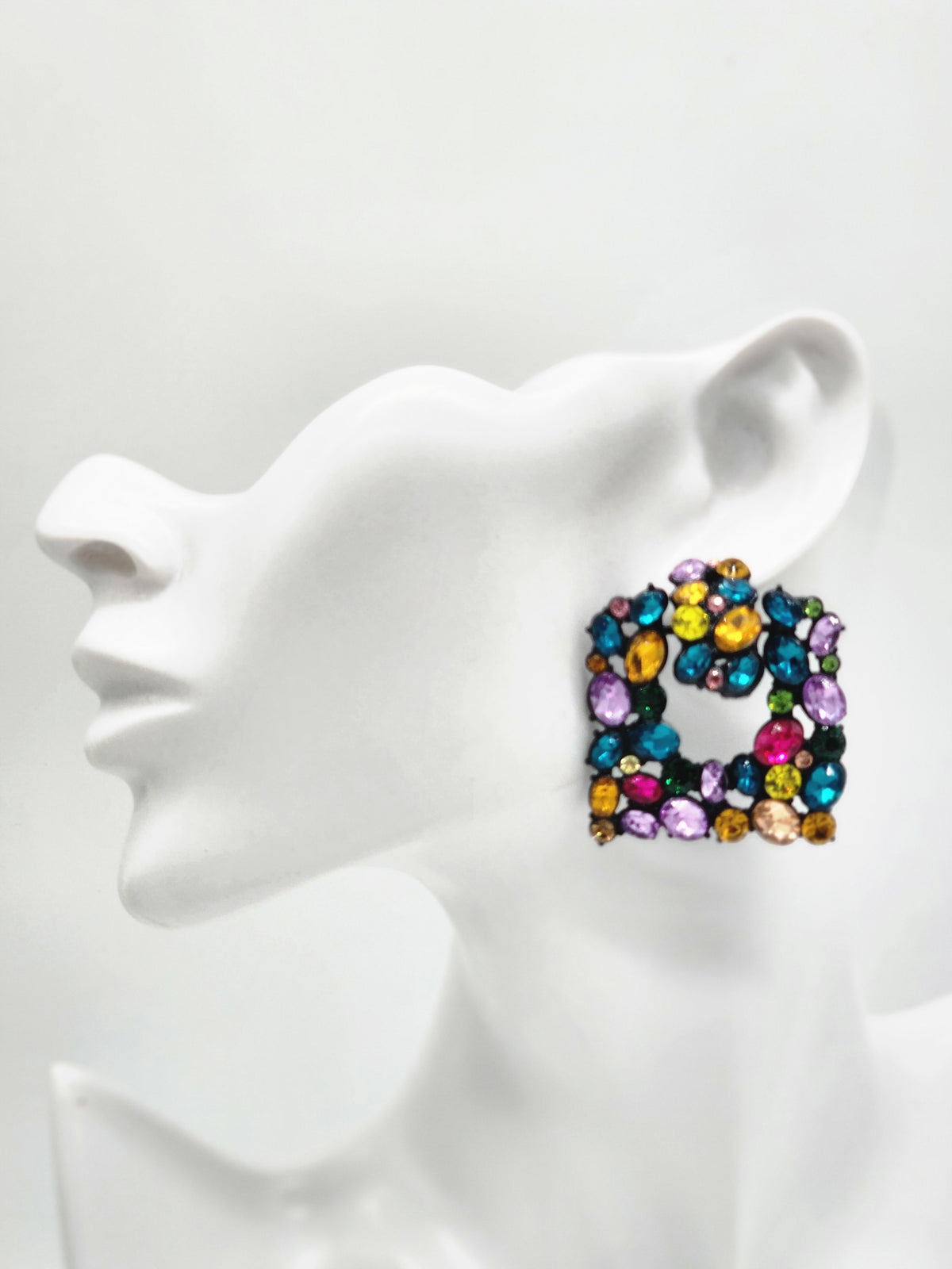 Liya Square Stud Earrings( multi-color)