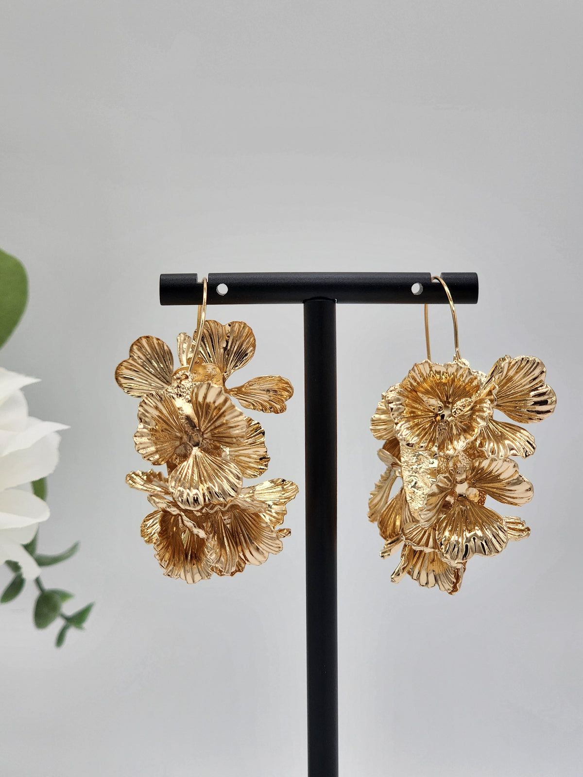 Oriana Flower Hoop Earrings