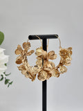 Oriana Flower Hoop Earrings