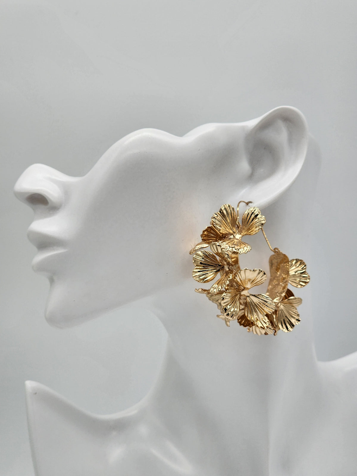 Oriana Flower Hoop Earrings