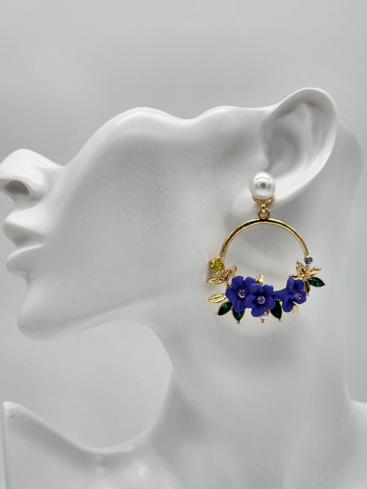 Laura Flower Hoop Earrings