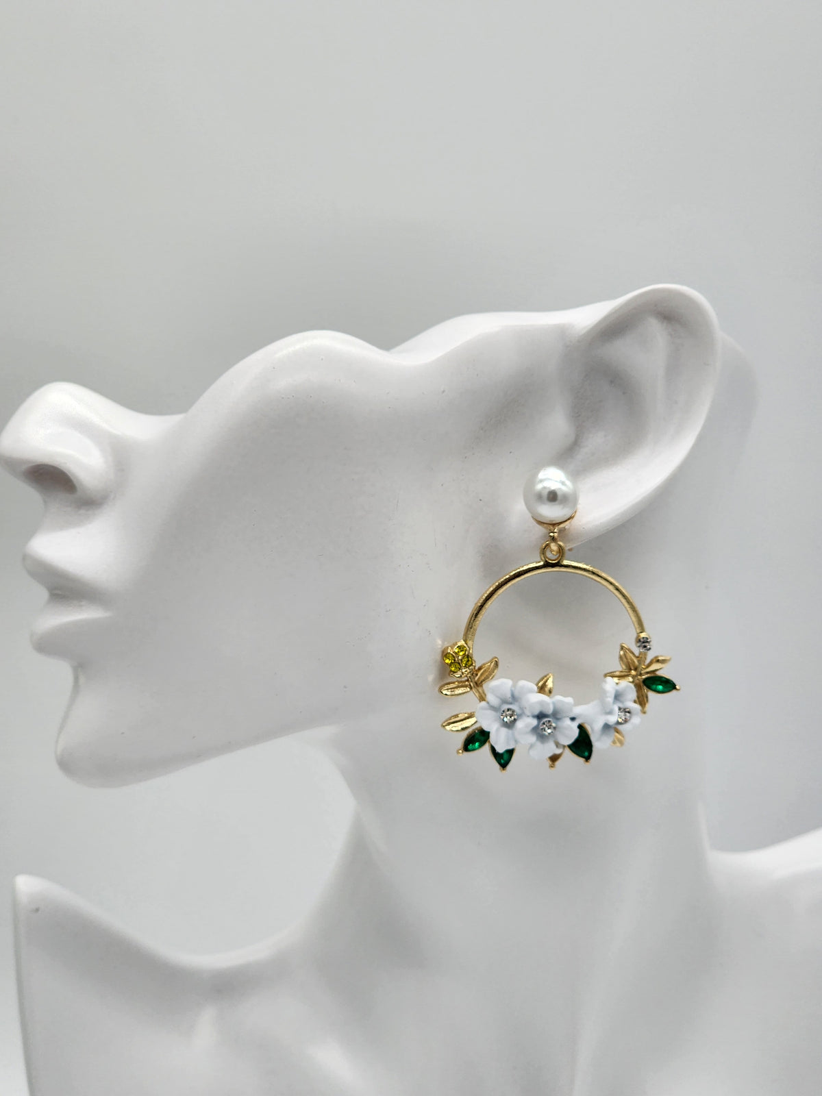 Laura Flower Hoop Earrings