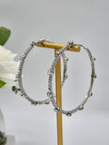 Diamond Hoops Earrings