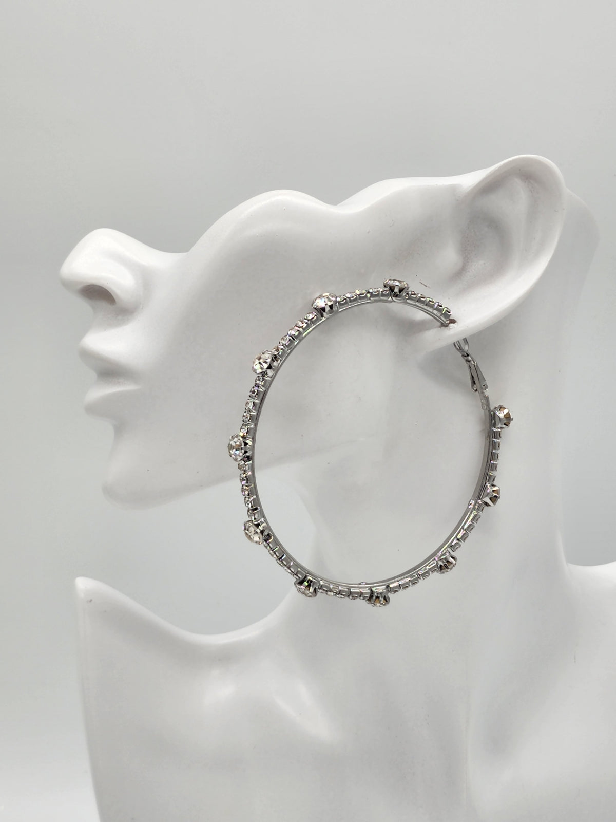 Diamond Hoops Earrings