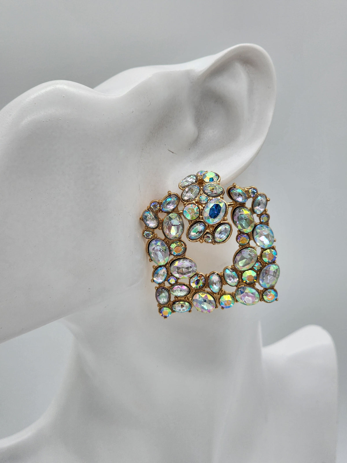 Liya Square Earrings ( Iridescent)