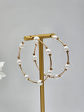 Pearl Hoop Earrings