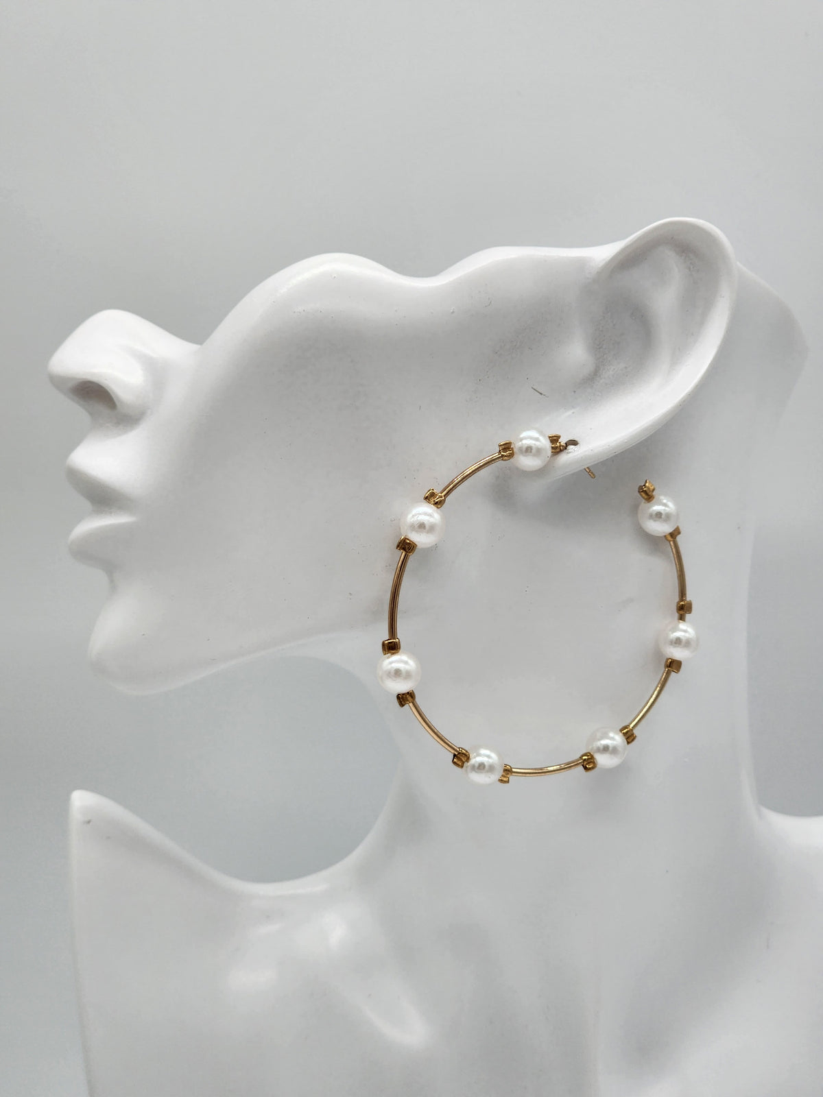 Pearl Hoop Earrings