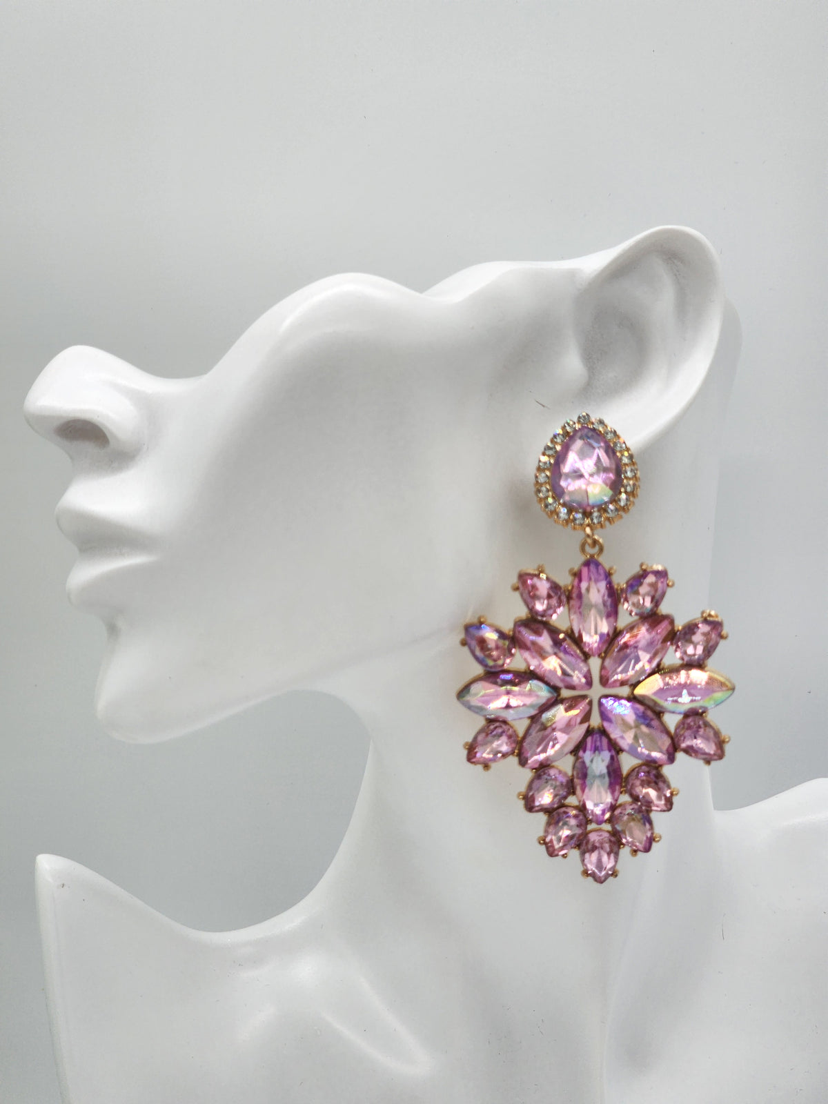 Jada Drop Earrings ( Pink )