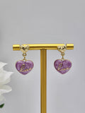No Broken Heart Earrings( purple)