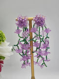 Flower Bomb Earrings (Lavender)