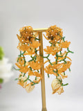 Flower Bomb Earrings (Tangerine)