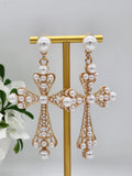 Kendra Cross Drop Earrings