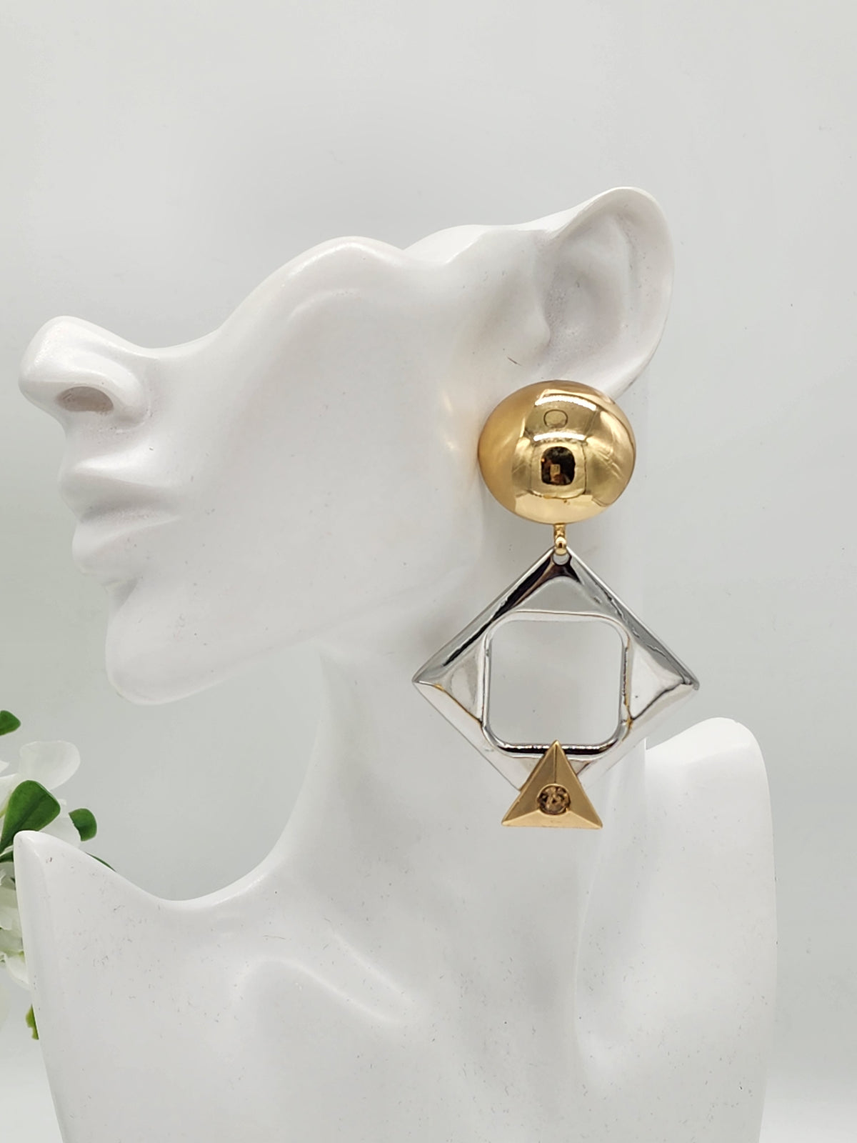 Nova Two-Toned Statement Earrings