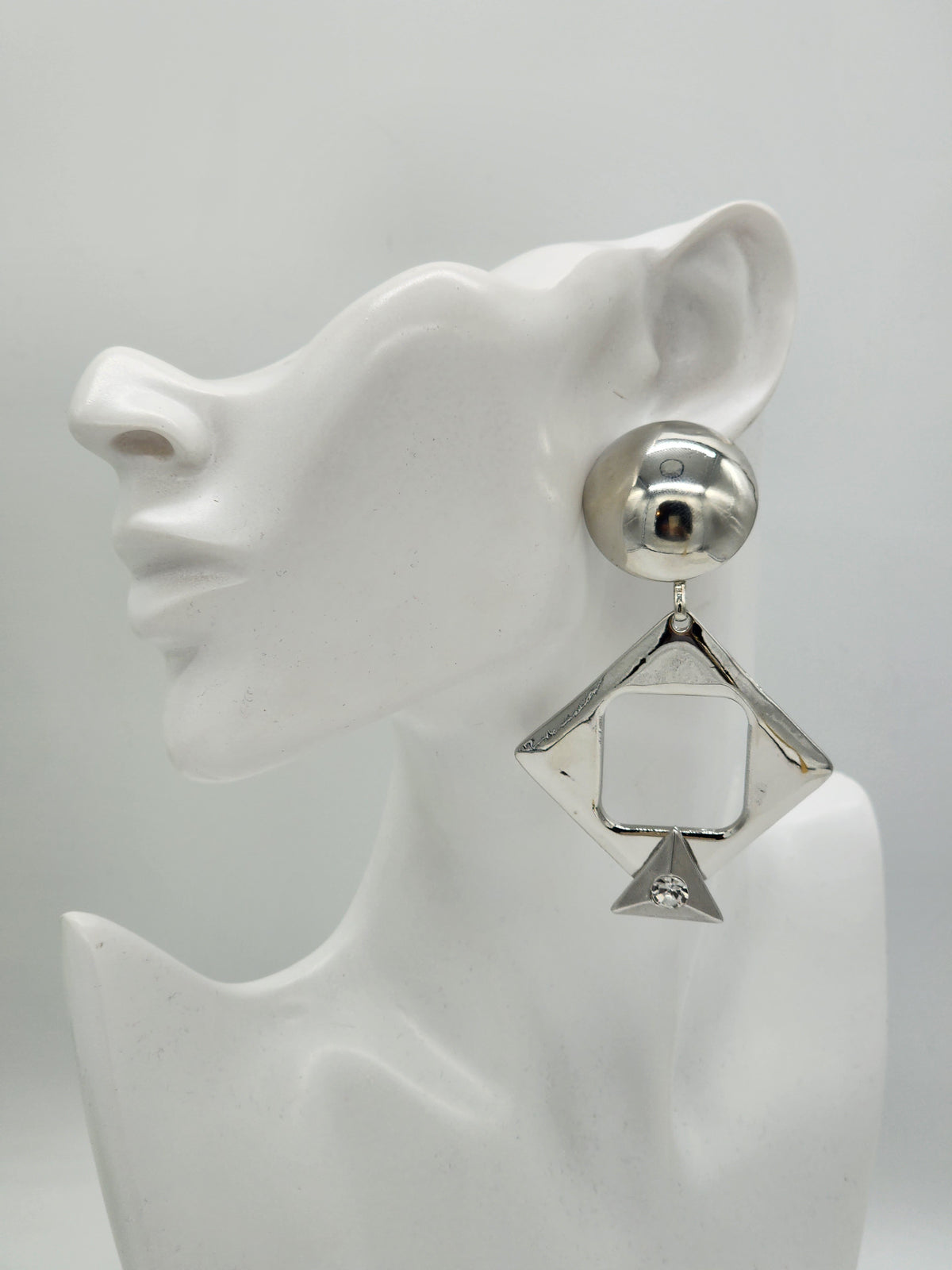 Nova Statement Earrings ( Silver )