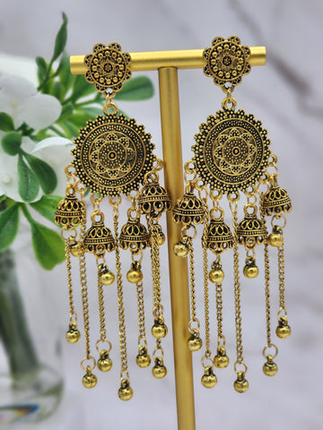 Buy Turquoise Earrings,Jaipur Jhumka earrings,Lac Gold jhumkas,Crystal  Earrings,Vintage Jewelry by Taneesi Online at desertcartINDIA