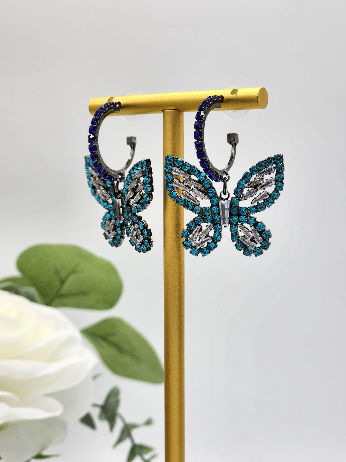 Yara Butterfly Earrings ( Blue)