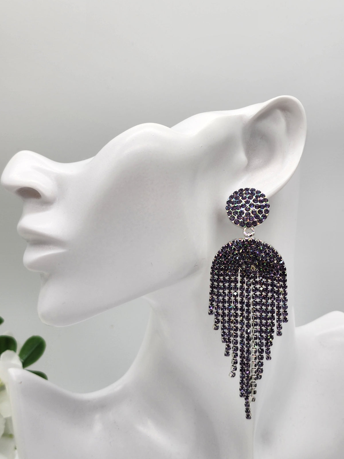 Gala of Diamonds Earrings ( purple