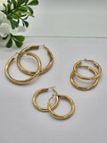 Classic Girl Hoop Earrings (3 pairs)