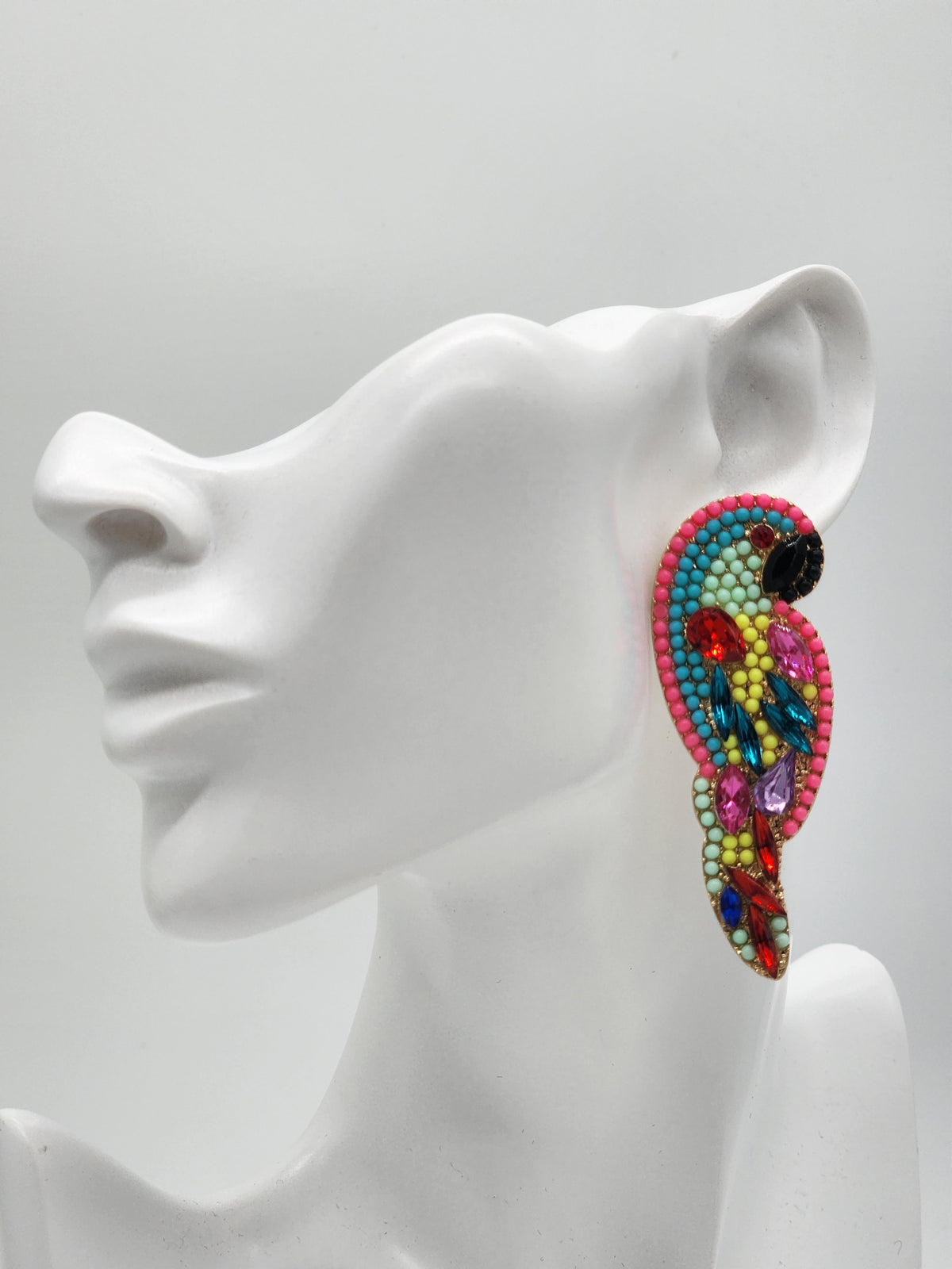 Pollie Multicolor Parrot Earrings