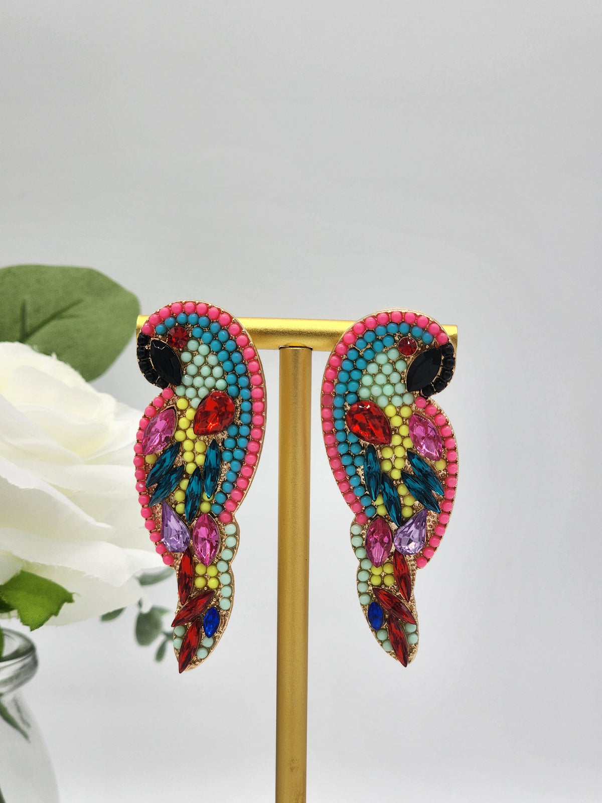 Pollie Multicolor Parrot Earrings