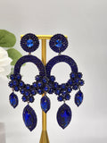 Emery Drop Earrings (sapphire)