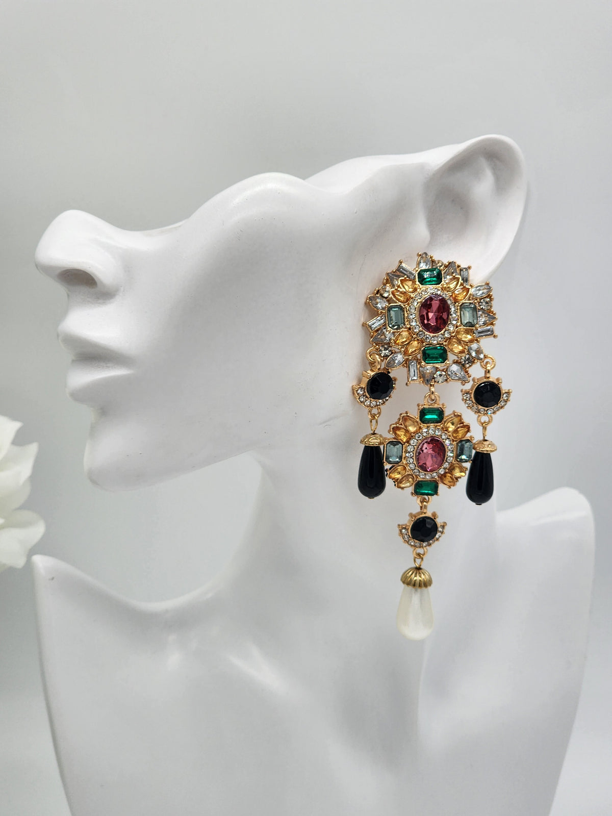 Mosaic Multicolor Diamonds Earrings