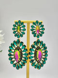 Magna Drop Earrings (Green)