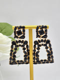Jelissa Drop Earrings ( black )