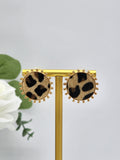 Leopard Gold Stud Earrings